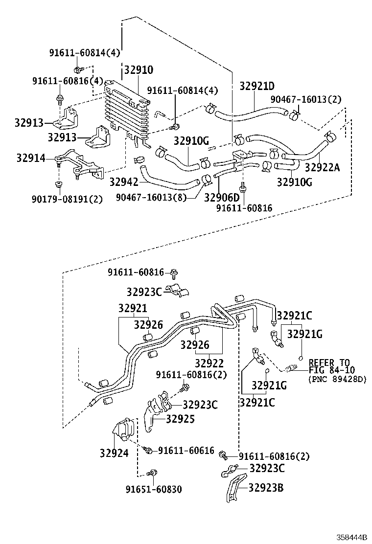 32943-65020 HOSE, TRANSMISSION OIL COOLER, NO.1 product image