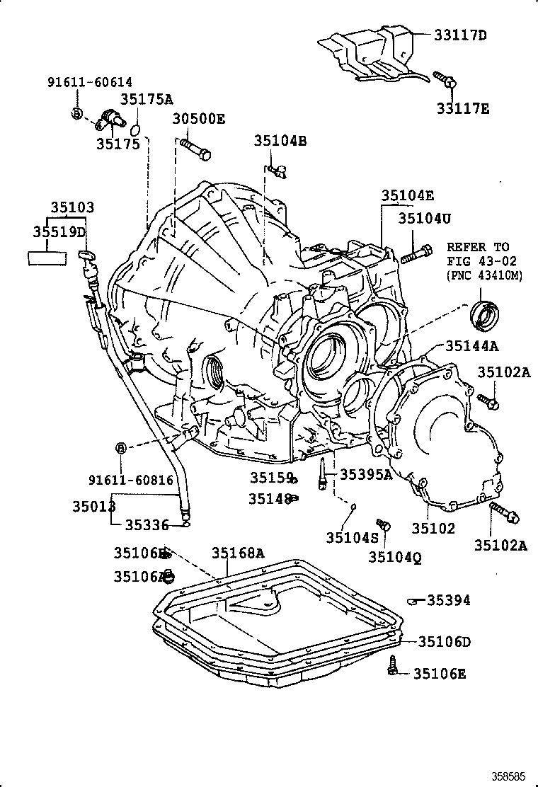 35013-12300 TUBE SUB-ASSY, TRANSMISSION OIL FILLER product image