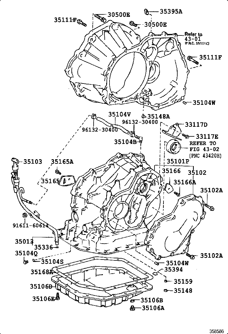 35013-12300 TUBE SUB-ASSY, TRANSMISSION OIL FILLER product image