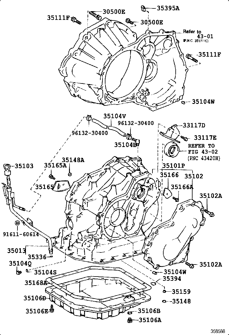 35013-12310 TUBE SUB-ASSY, TRANSMISSION OIL FILLER product image