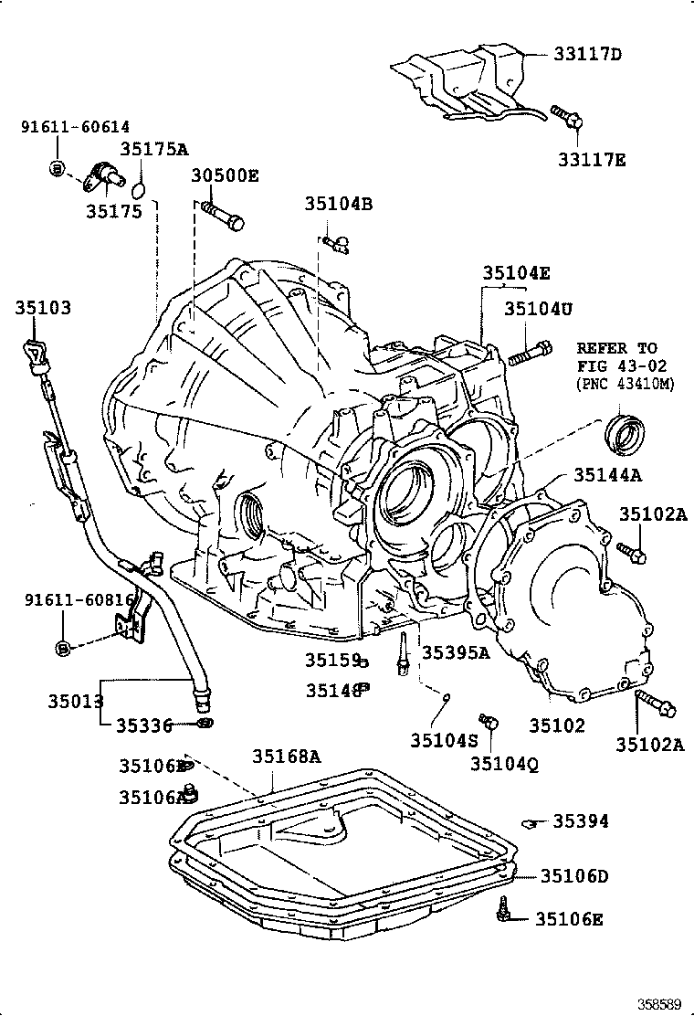 35013-12310 TUBE SUB-ASSY, TRANSMISSION OIL FILLER product image