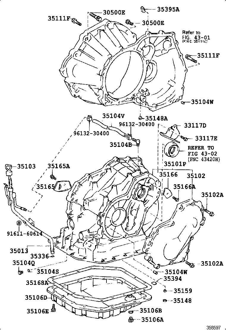 35013-12401 TUBE SUB-ASSY, TRANSMISSION OIL FILLER product image
