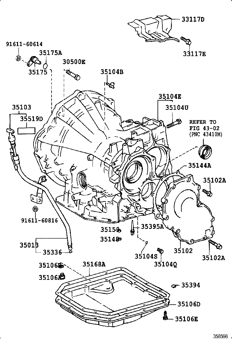 35013-12401 TUBE SUB-ASSY, TRANSMISSION OIL FILLER product image