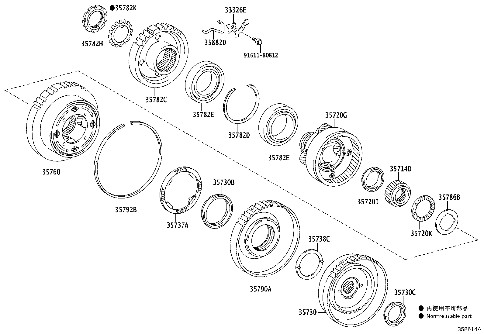 Toyota 90179-44001 NUT(FOR COUNTER DRIVE GEAR)