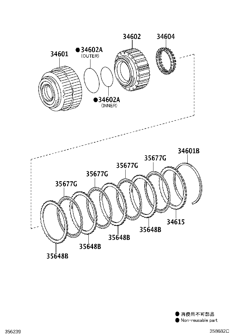 35677-30200 DISC, CLUTCH, NO.3 (FOR OVERDRIVE) product image