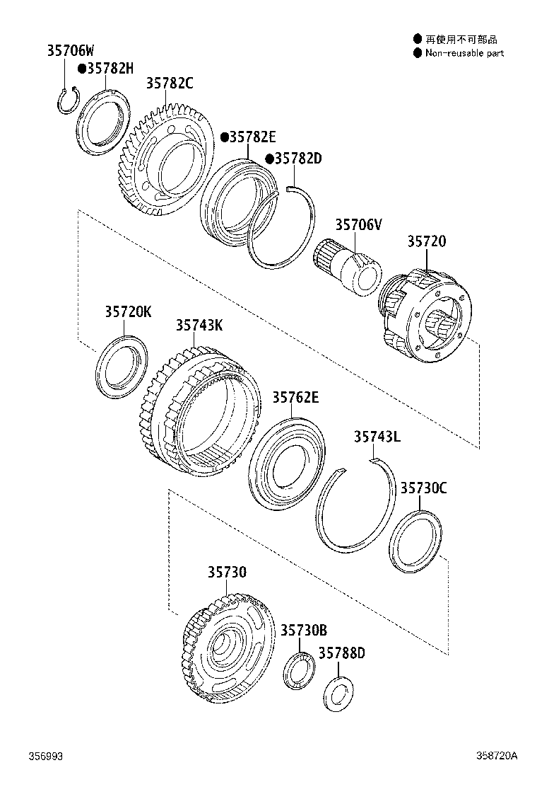 90374-62004 BEARING, THRUST NEEDLE ROLLER(FOR PLANETARY GEAR REAR) product image