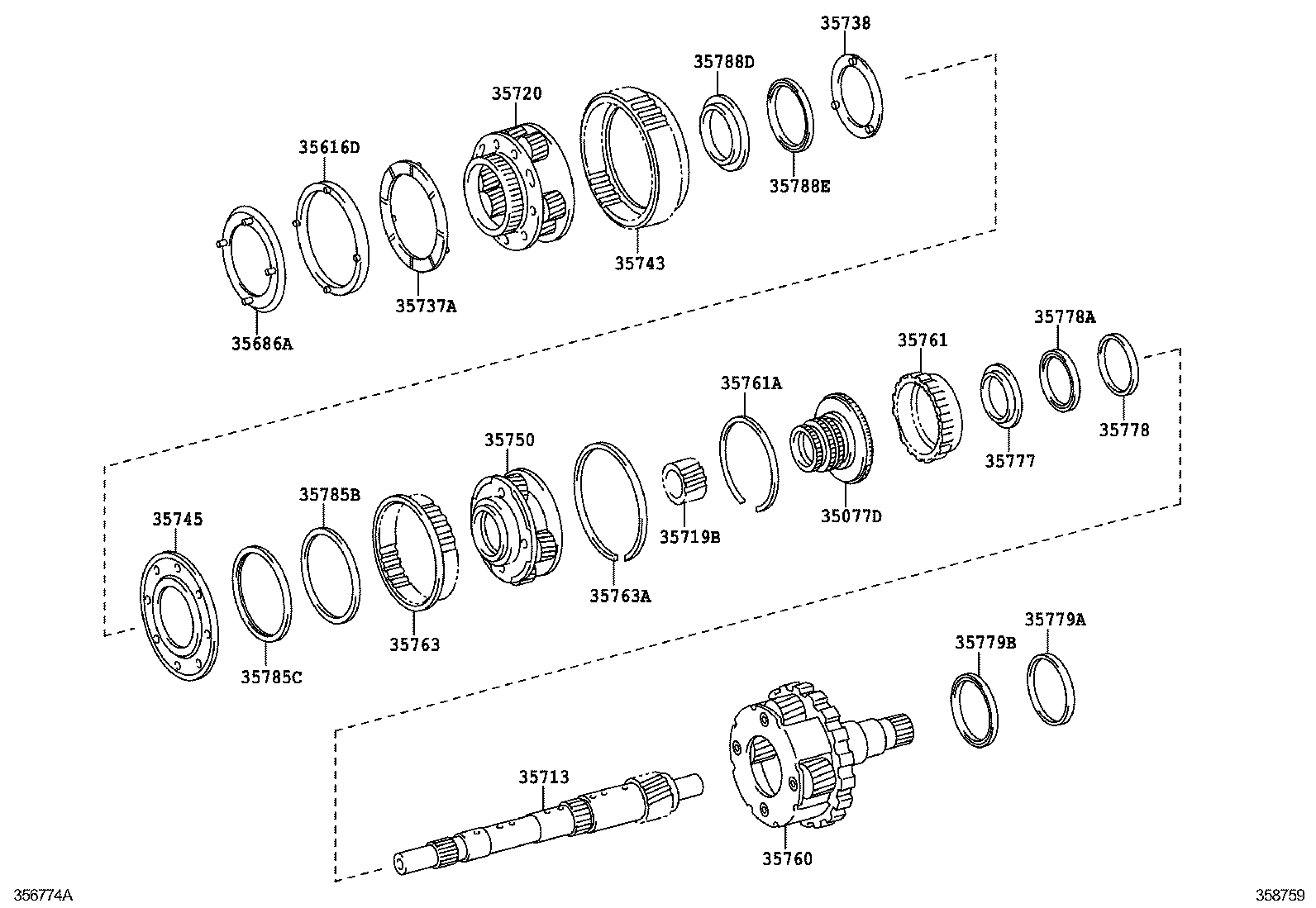 35760-60150 GEAR ASSY, REAR PLANETARY product image