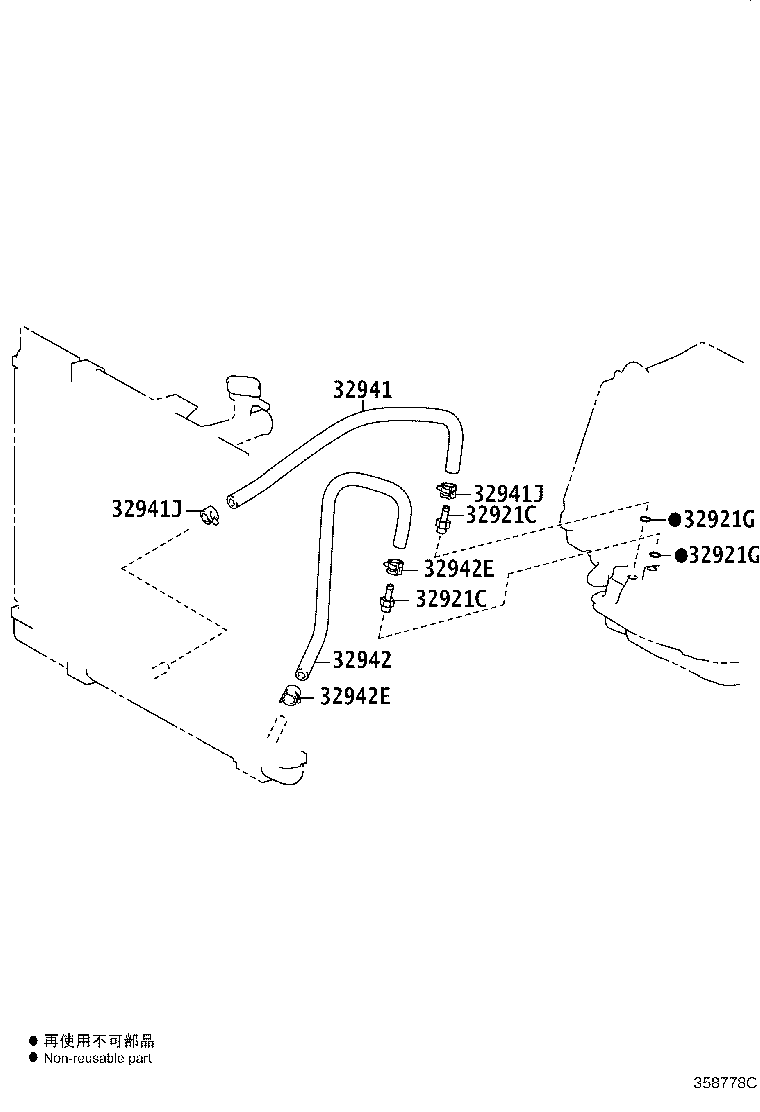 32941-0D020 HOSE, OIL COOLER INLET, NO.1 product image