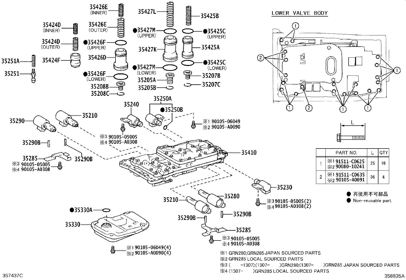 Toyota 35410-0C030 BODY ASSY, TRANSMISSION VALVE