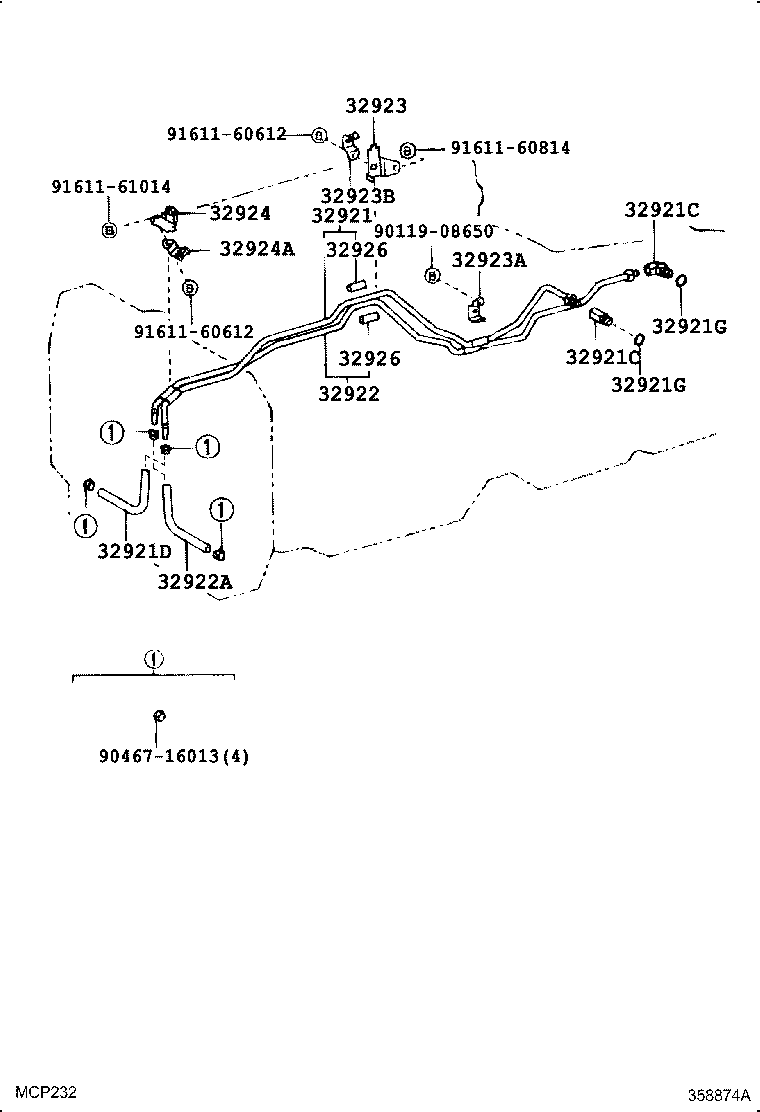 Toyota 32926-30060 CUSHION, OIL COOLER TUBE(ATM)
