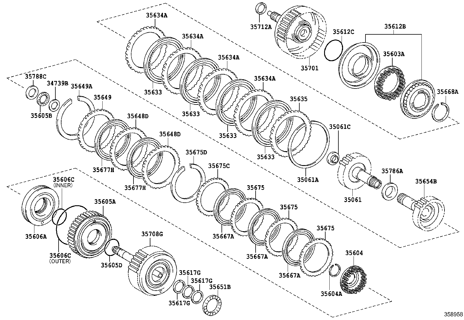 90301-99215 RING, O (FOR DIRECT CLUTCH PISTON) product image