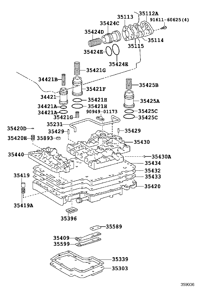 35410-60262 BODY ASSY, TRANSMISSION VALVE product image
