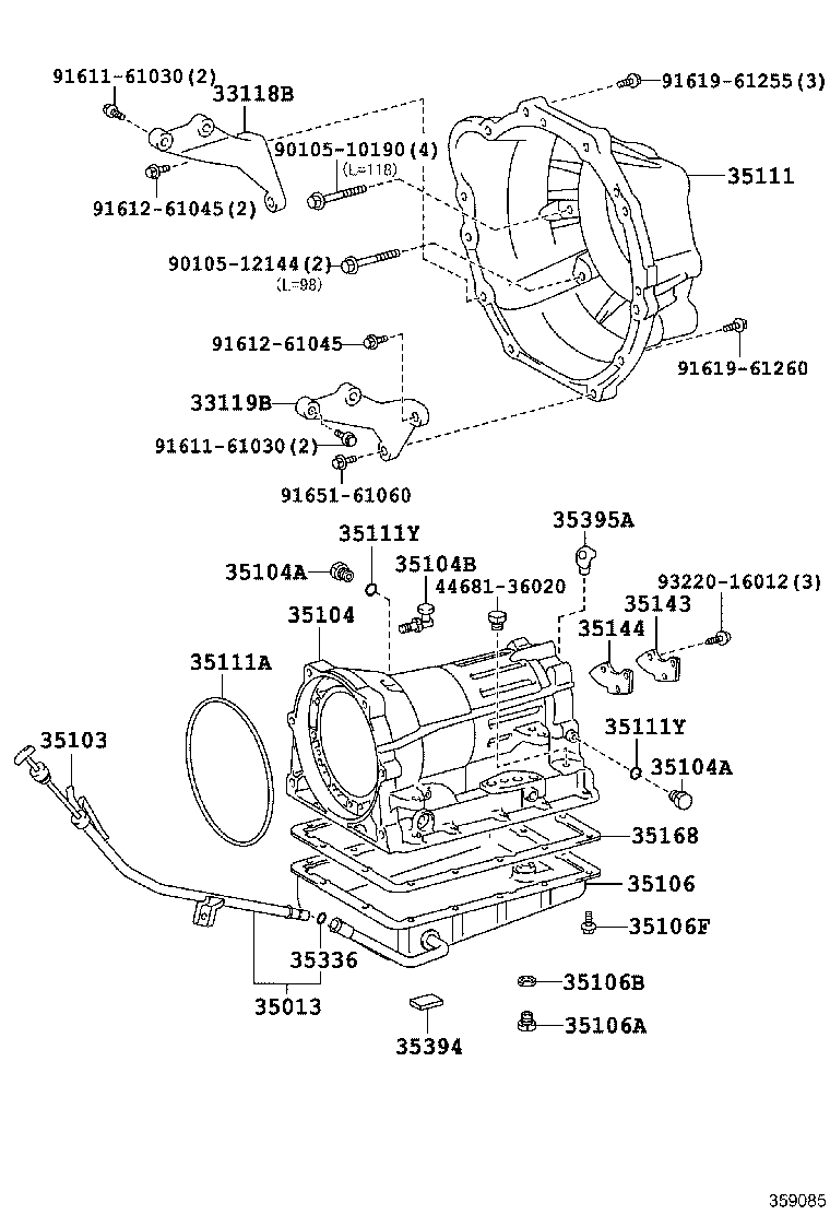 35013-25020 TUBE SUB-ASSY, TRANSMISSION OIL FILLER product image