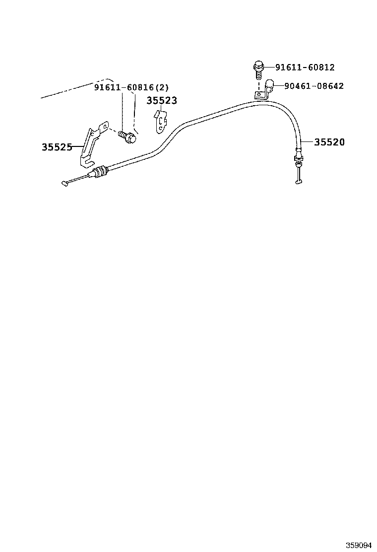 35572-25030 LEVER, TRANSMISSION CONTROL SHAFT, RH product image
