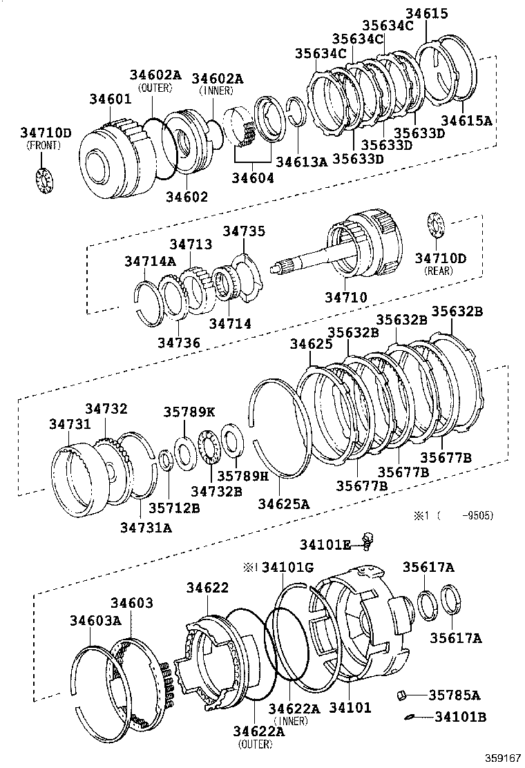 34732-36020 FLANGE, OVERDRIVE PLANETARY RING GEAR product image