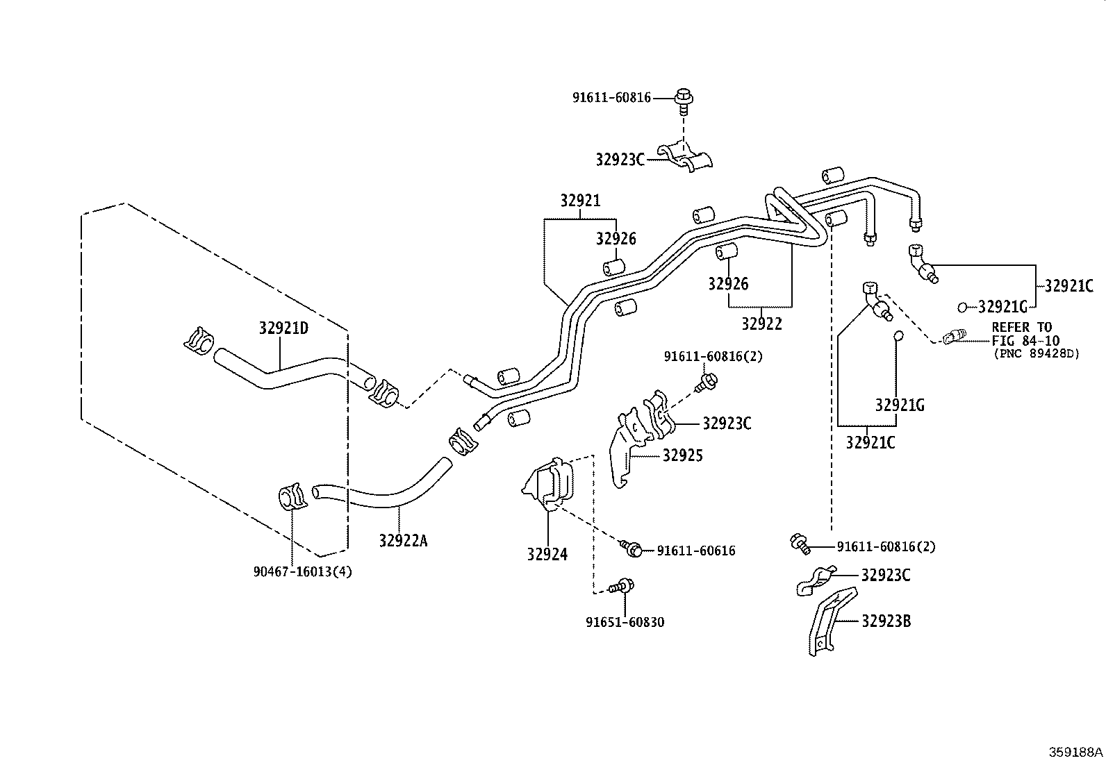 32943-65020 HOSE, TRANSMISSION OIL COOLER, NO.1 product image