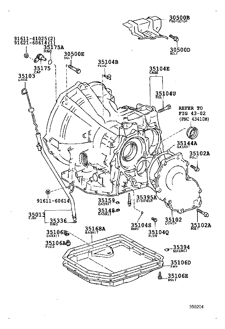 35102-10030 COVER SUB-ASSY, TRANSAXLE REAR product image