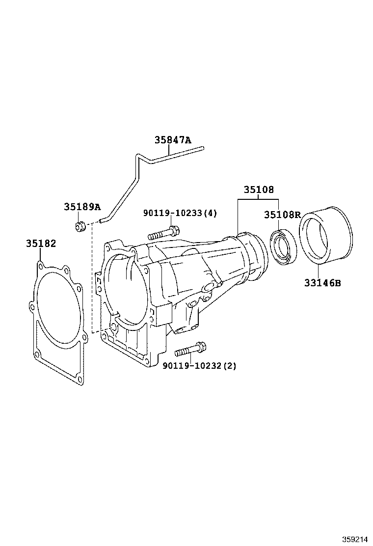 35108-30150 HOUSING SUB-ASSY, EXTENSION (ATM) product image