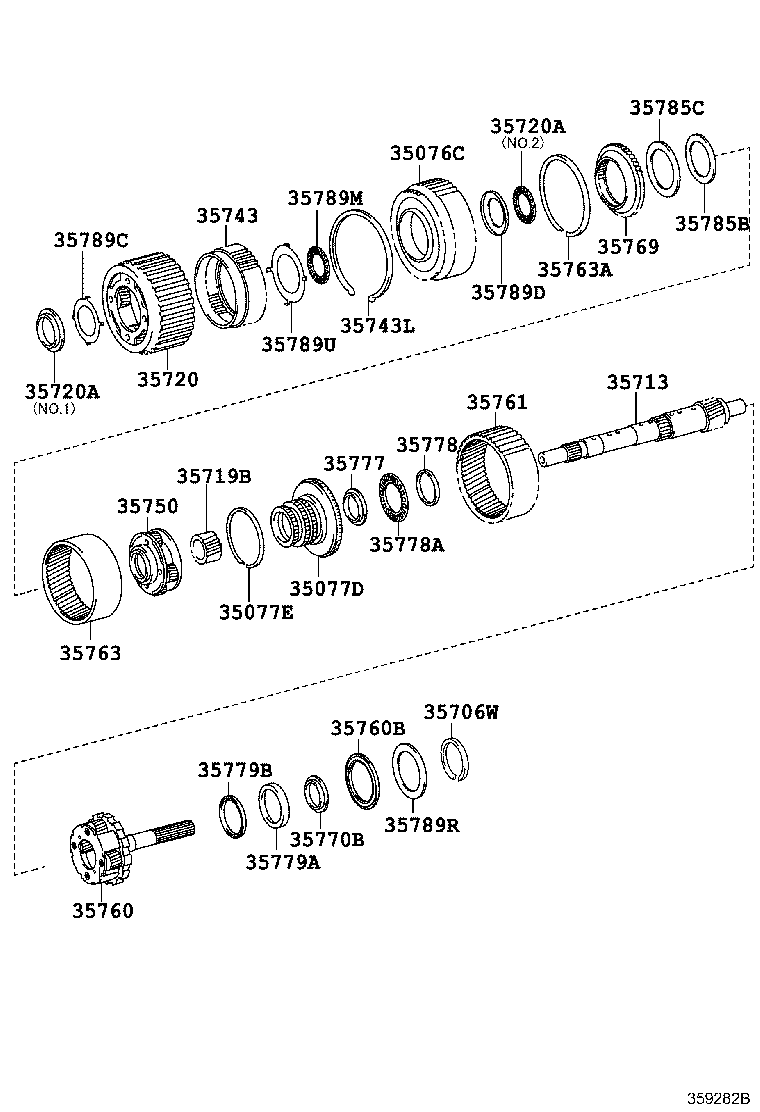 Toyota 35760-0K040 GEAR ASSY, REAR PLANETARY
