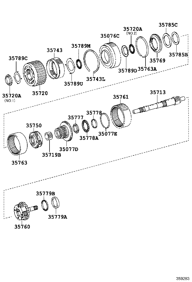 35760-71030 GEAR ASSY, REAR PLANETARY product image