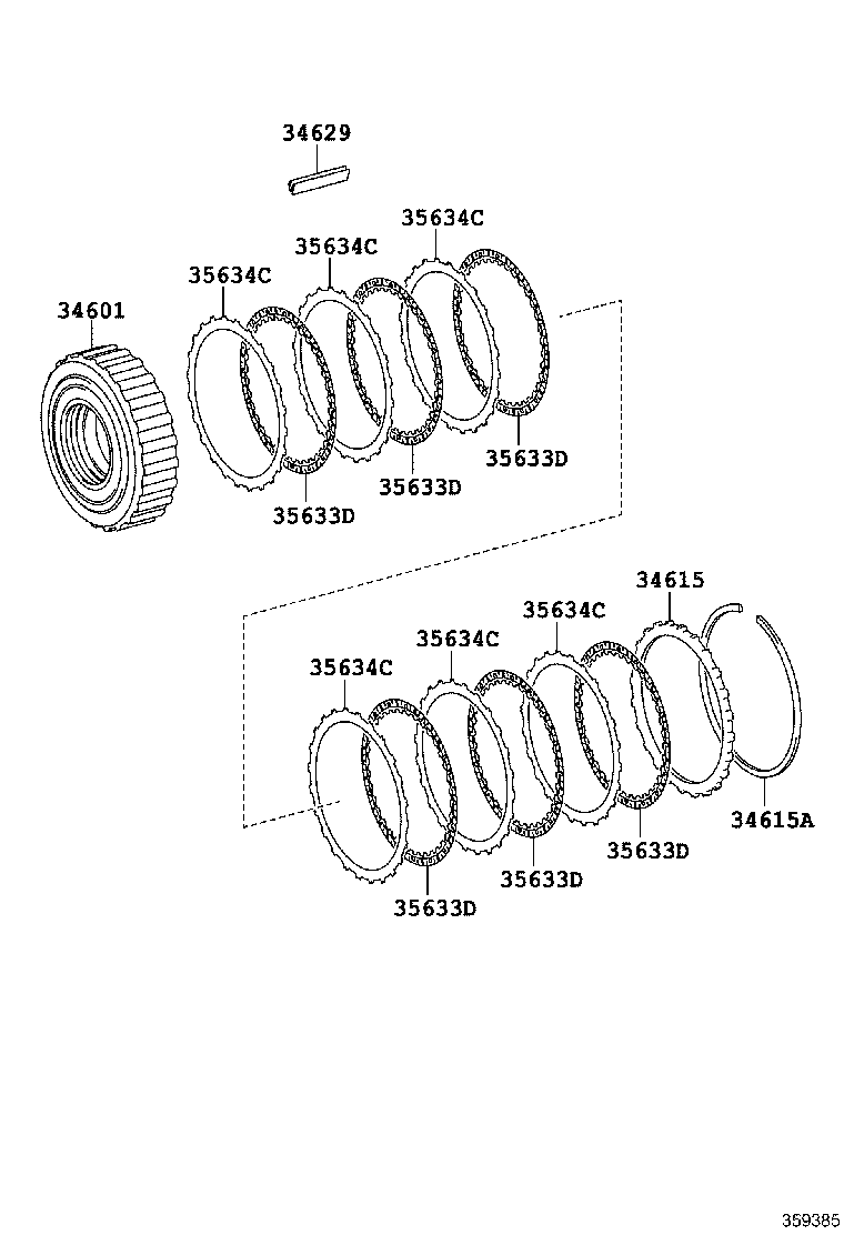 34615-60040 FLANGE, OVERDRIVE CLUTCH product image