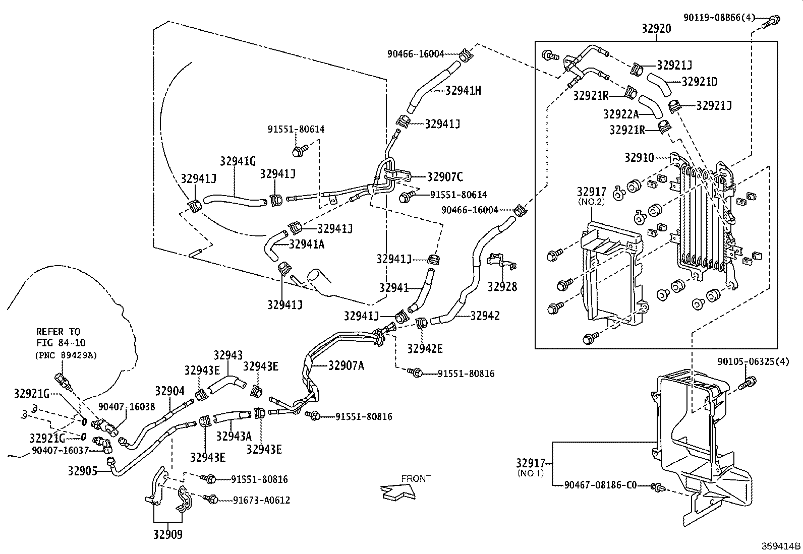 32907-60180 TUBE SUB-ASSY, OIL COOLER W/O HOSE, NO.1 product image