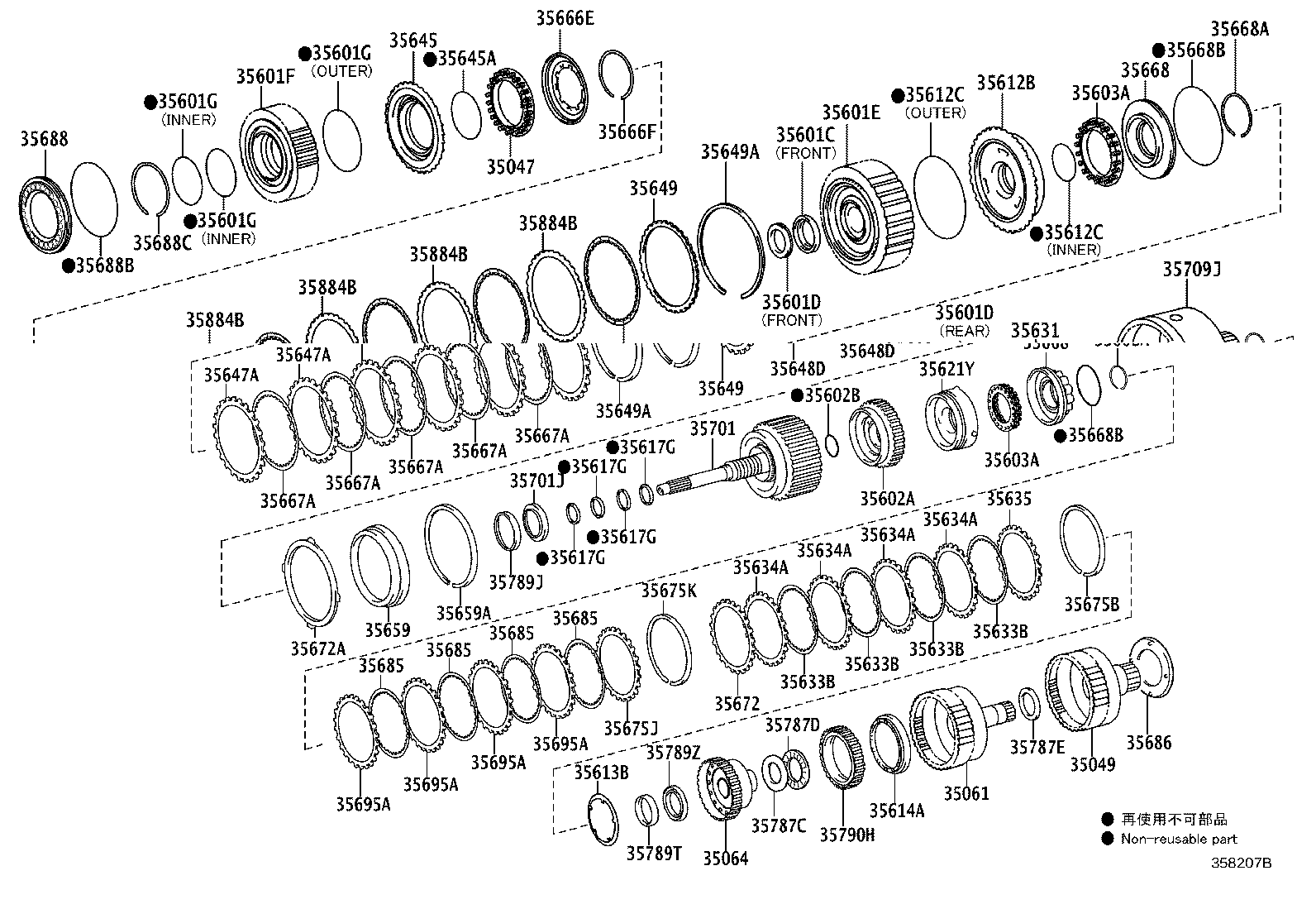 90301-74004 RING, O (FOR DIRECT CLUTCH PISTON) product image