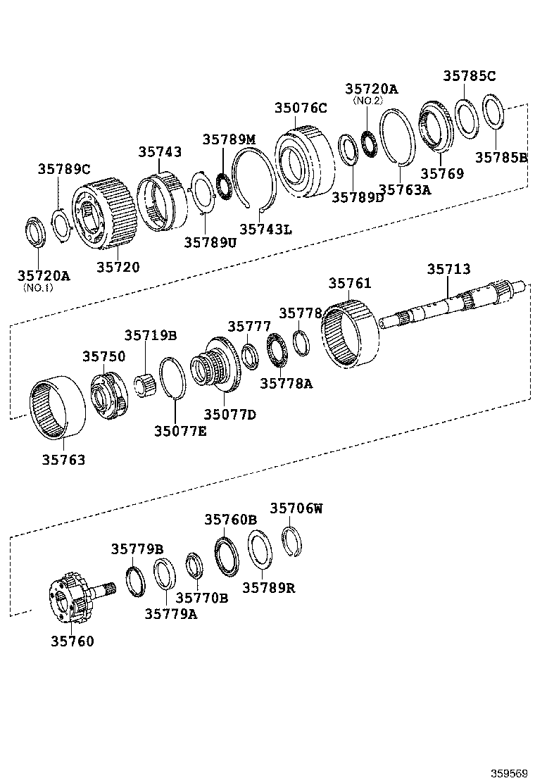35760-71070 GEAR ASSY, REAR PLANETARY product image