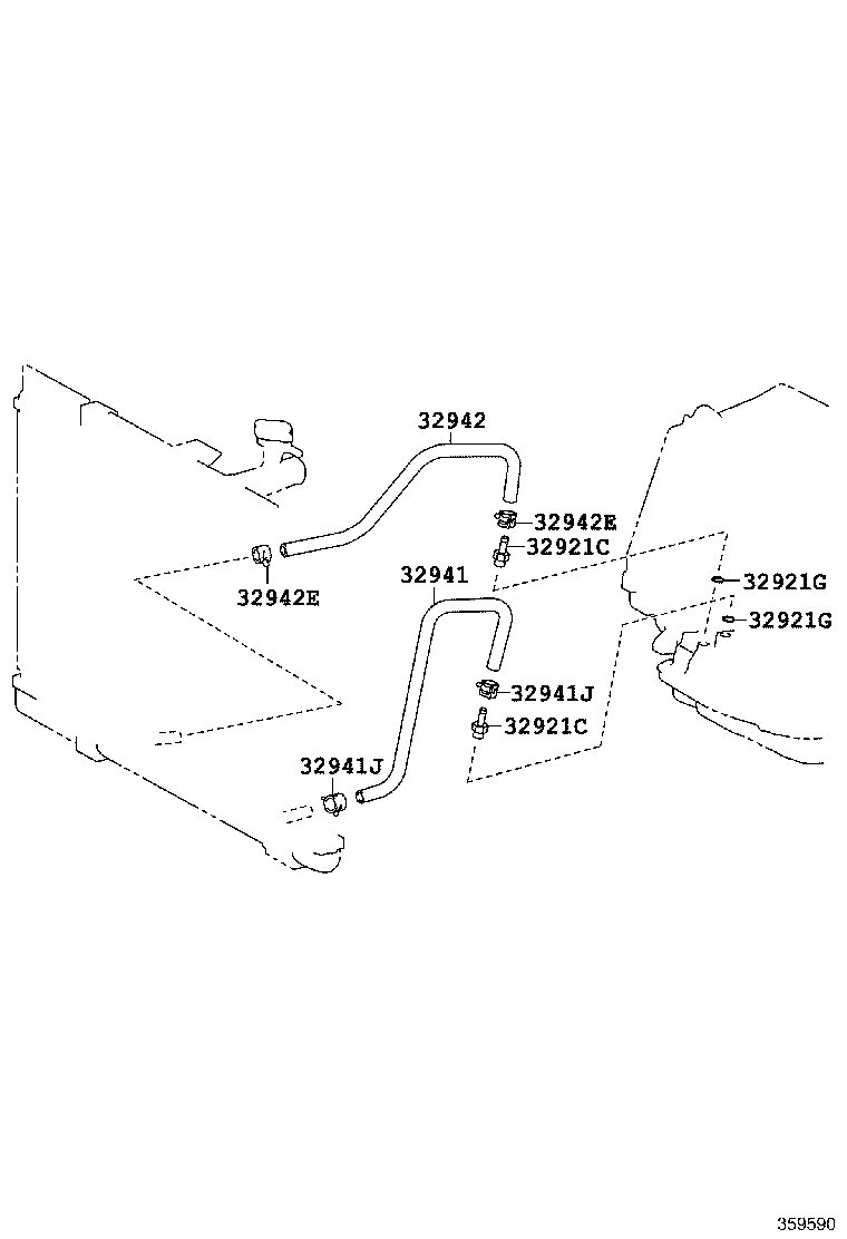 32941-52030 HOSE, OIL COOLER INLET, NO.1 product image