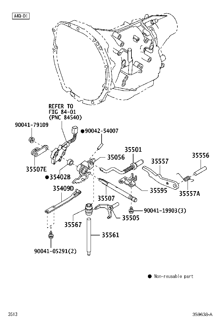 35501-B1020 ROD SUB-ASSY, PARKING LOCK product image