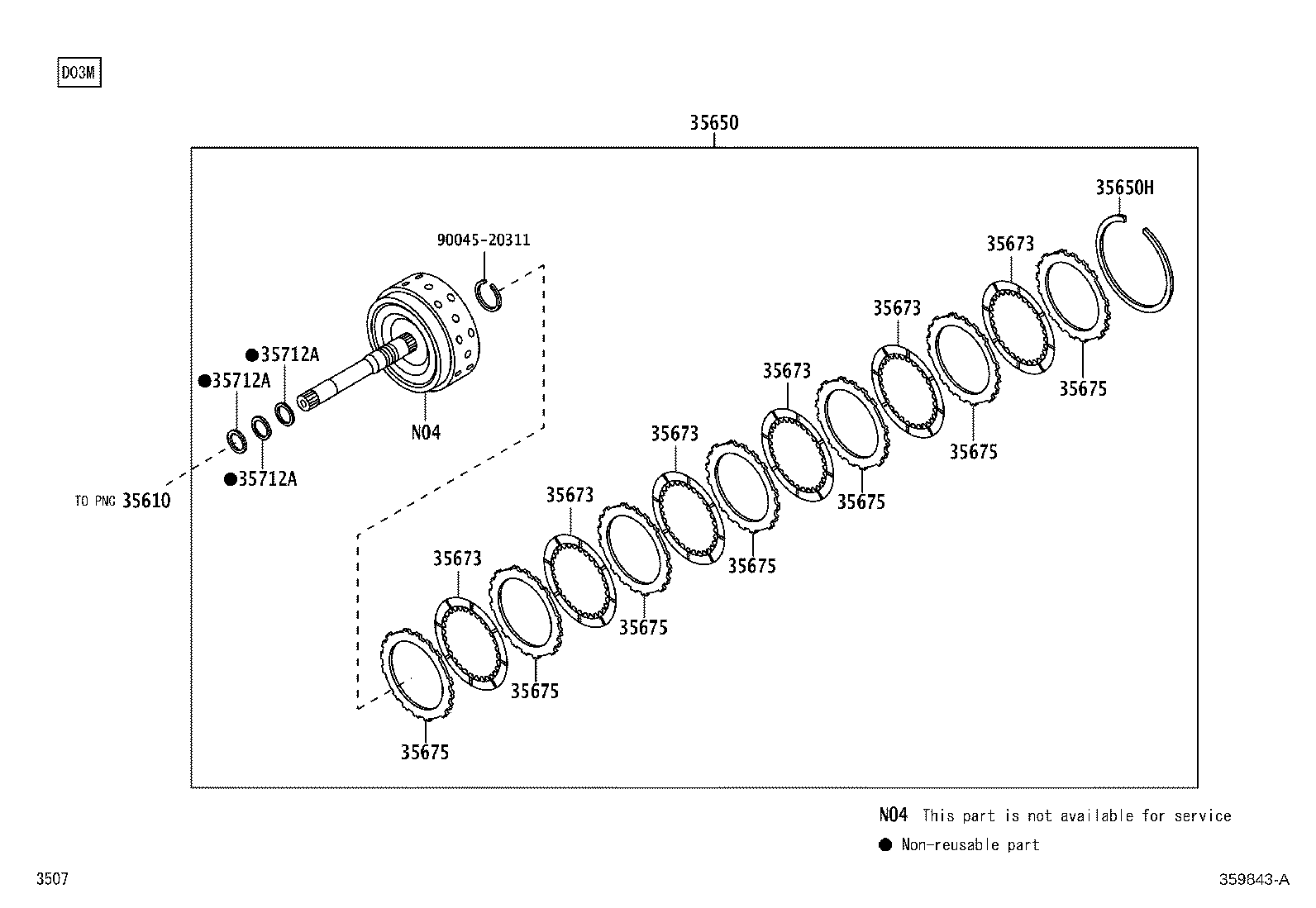 35650-B5010 CLUTCH ASSY, REAR MULTIPLE DISC product image