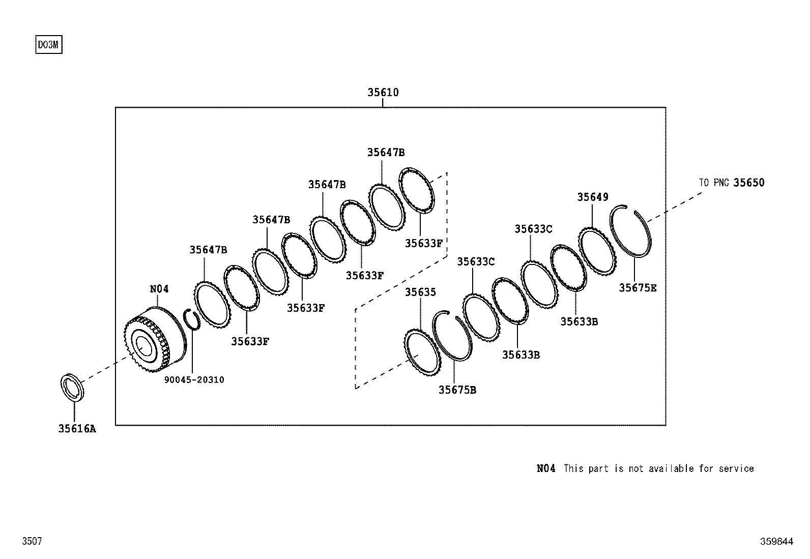 35650-B5010 CLUTCH ASSY, REAR MULTIPLE DISC product image