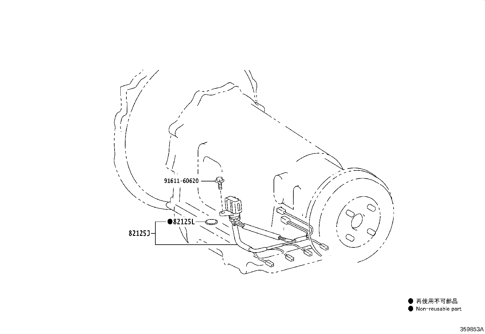 35481-37020 CLAMP, VALVE BODY WIRE HARNESS product image
