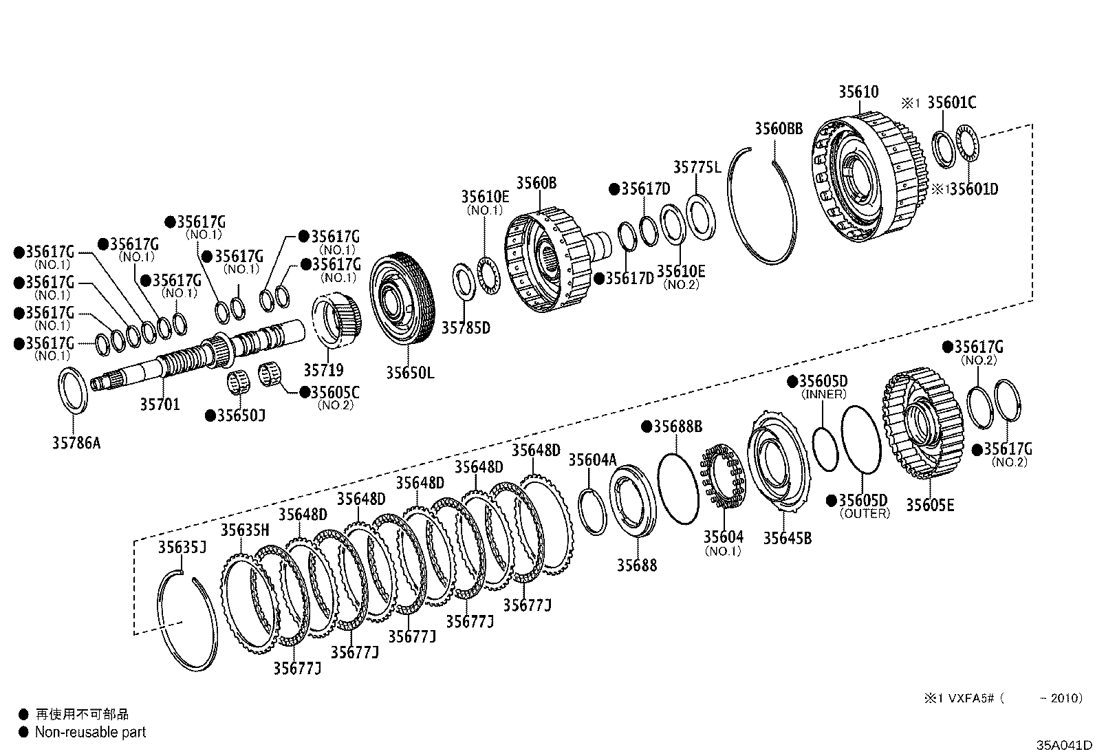 Toyota 35617-11090 RING, CLUTCH DRUM OIL SEAL