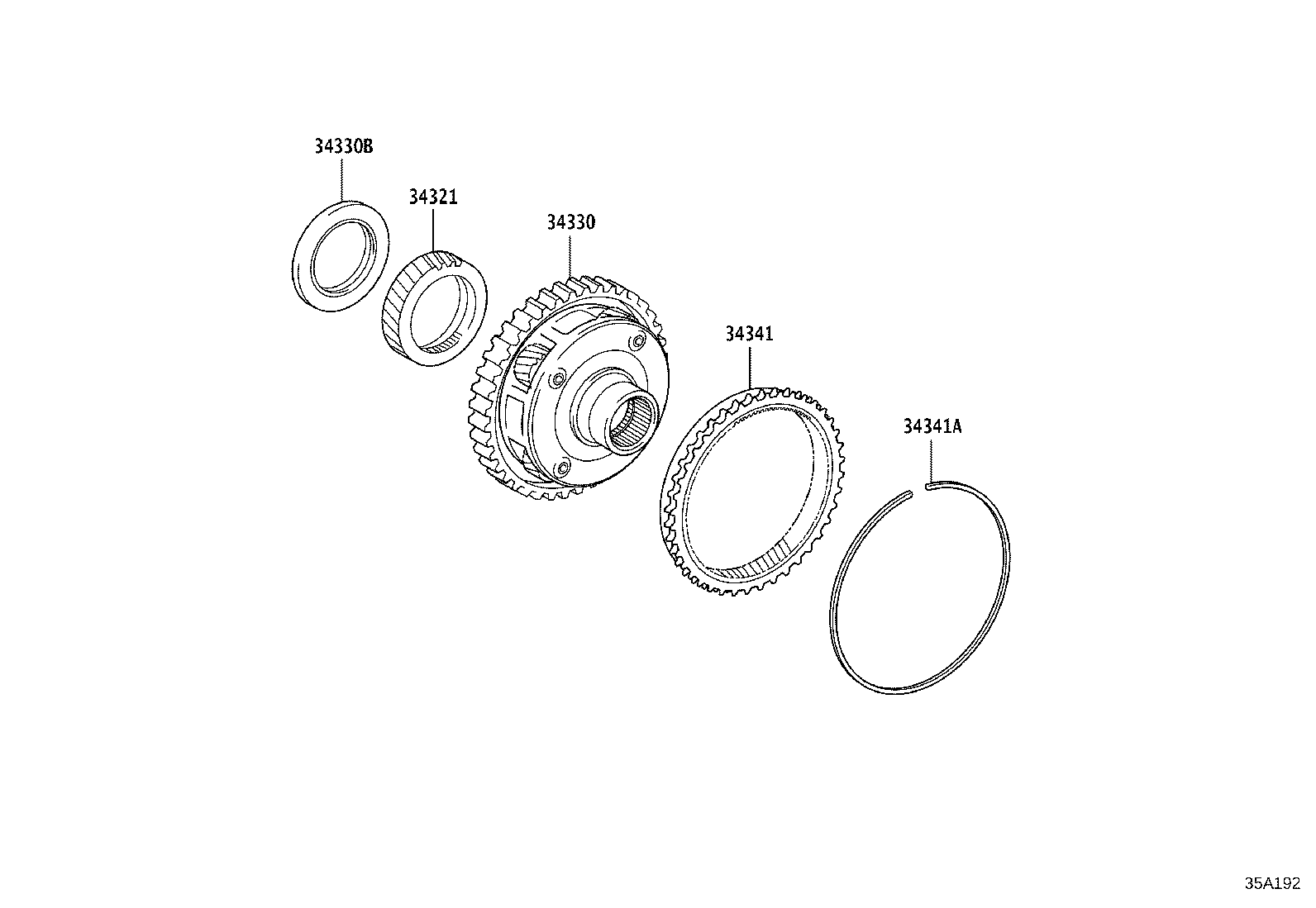 34330-33050 GEAR ASSY, UNDERDRIVE PLANETARY product image