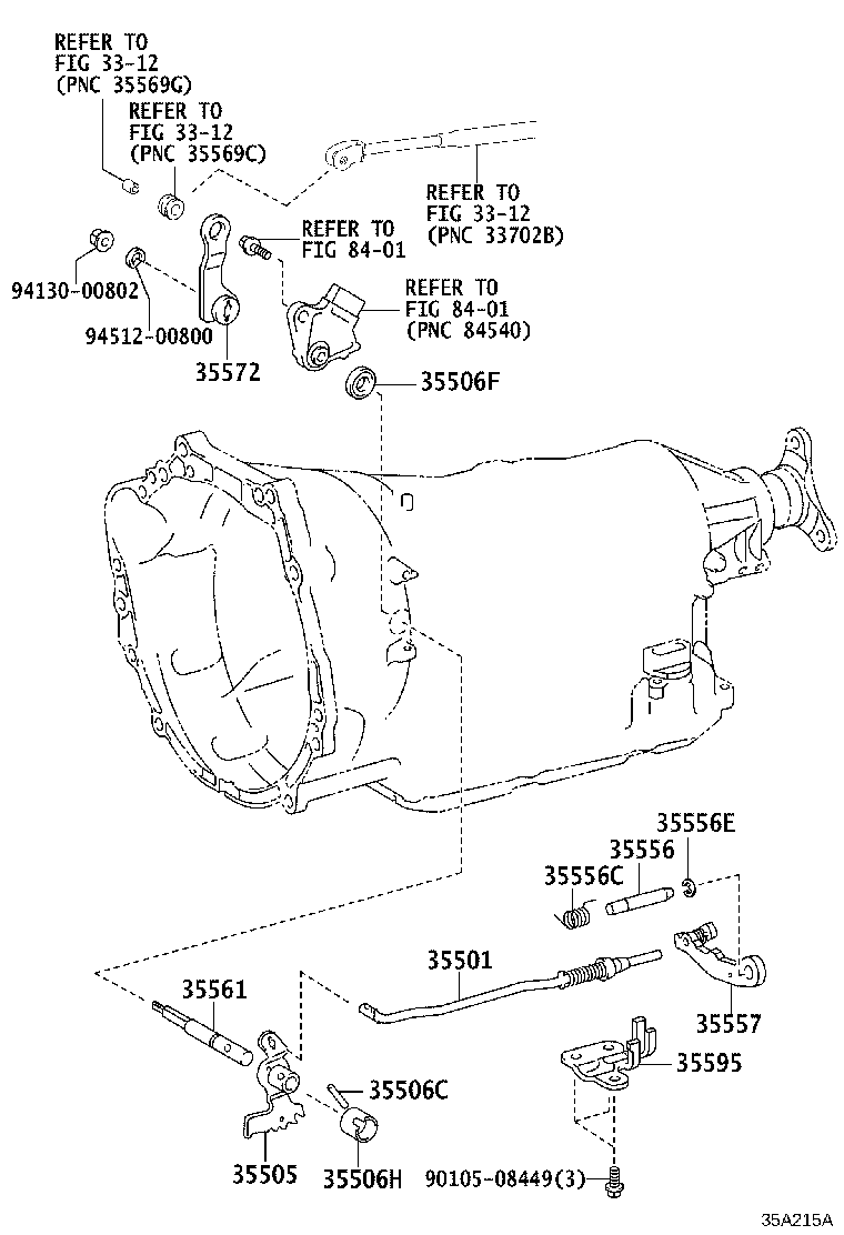 35505-30050 LEVER SUB-ASSY, MANUAL VALVE product image