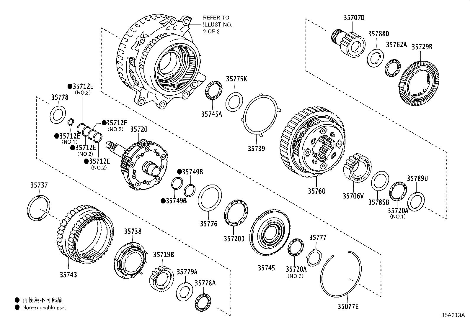 Toyota 35704-0R020 GEAR SUB-ASSY, COUNTER DRIVE