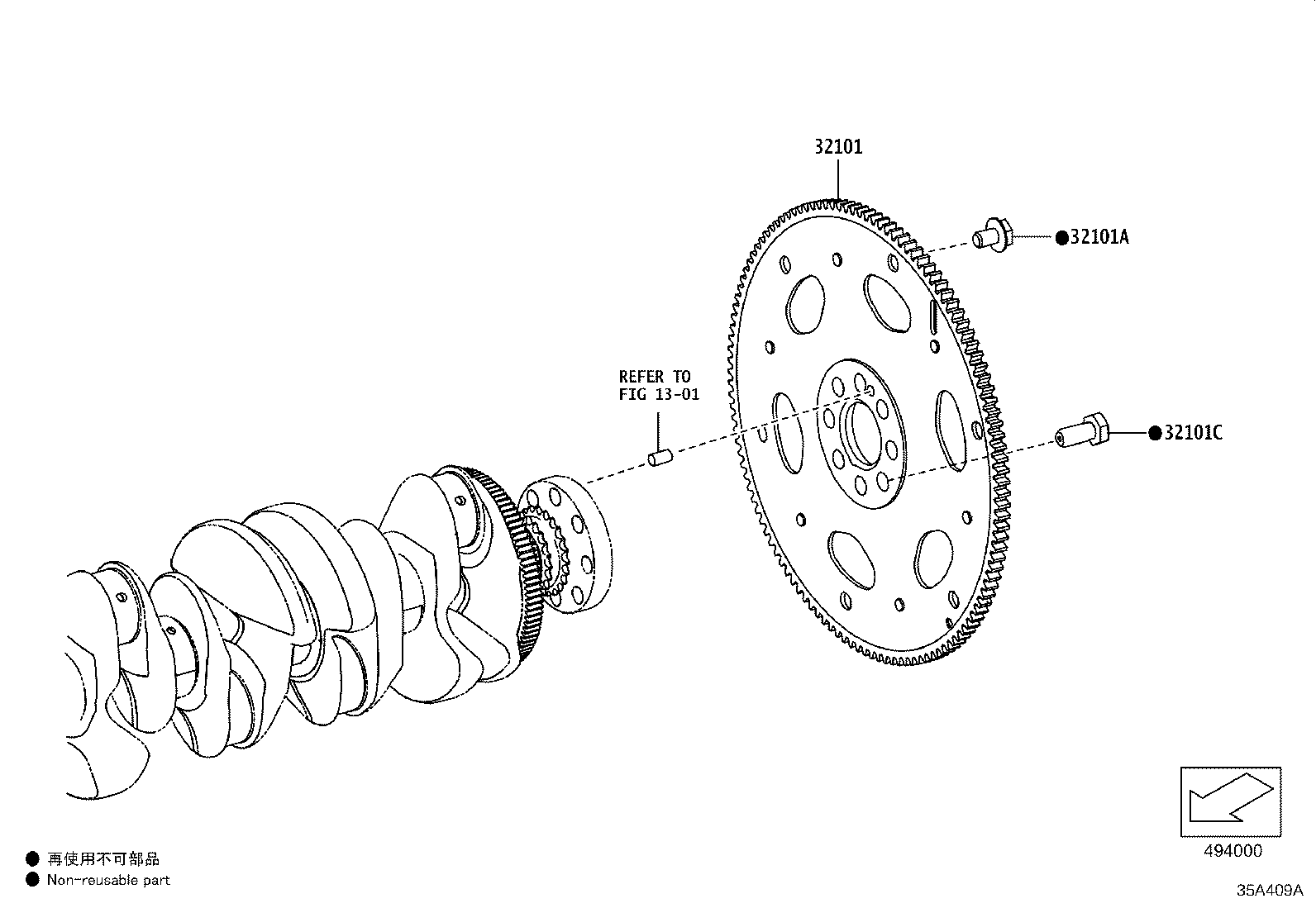 13451-WAA01 GEAR SUB-ASSY, DRIVE PLATE & RING product image
