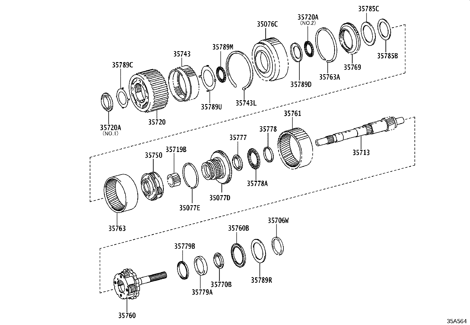 35760-71090 GEAR ASSY, REAR PLANETARY product image
