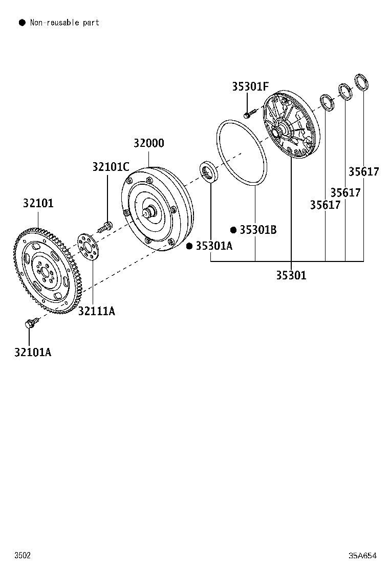 32101-BZ070 GEAR SUB-ASSY, DRIVE PLATE & RING product image