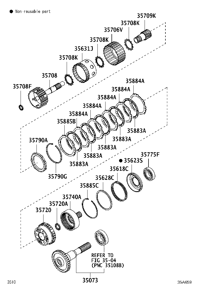 35623-B1050 PISTON,1ST & REVERSE BRAKE product image