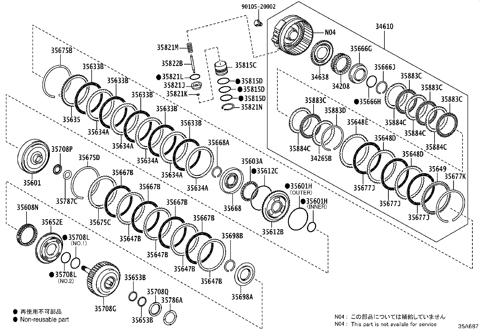 90520-55003 RING, SNAP(FOR C-4 CLUTCH BALANCER) product image