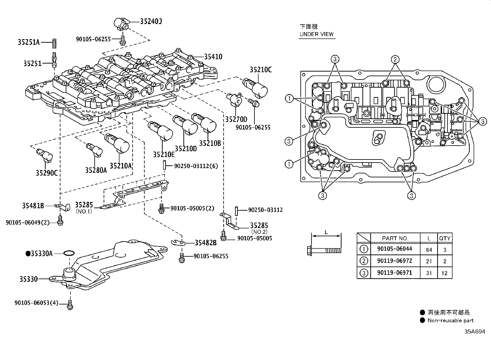 35410-24240 BODY ASSY, TRANSMISSION VALVE product image