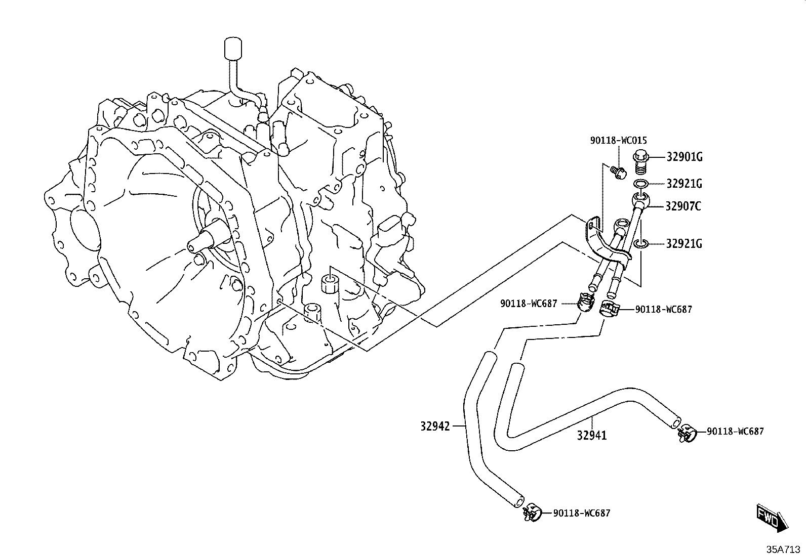 90118-WC737 BOLT, UNION(FOR OIL COOLER) product image
