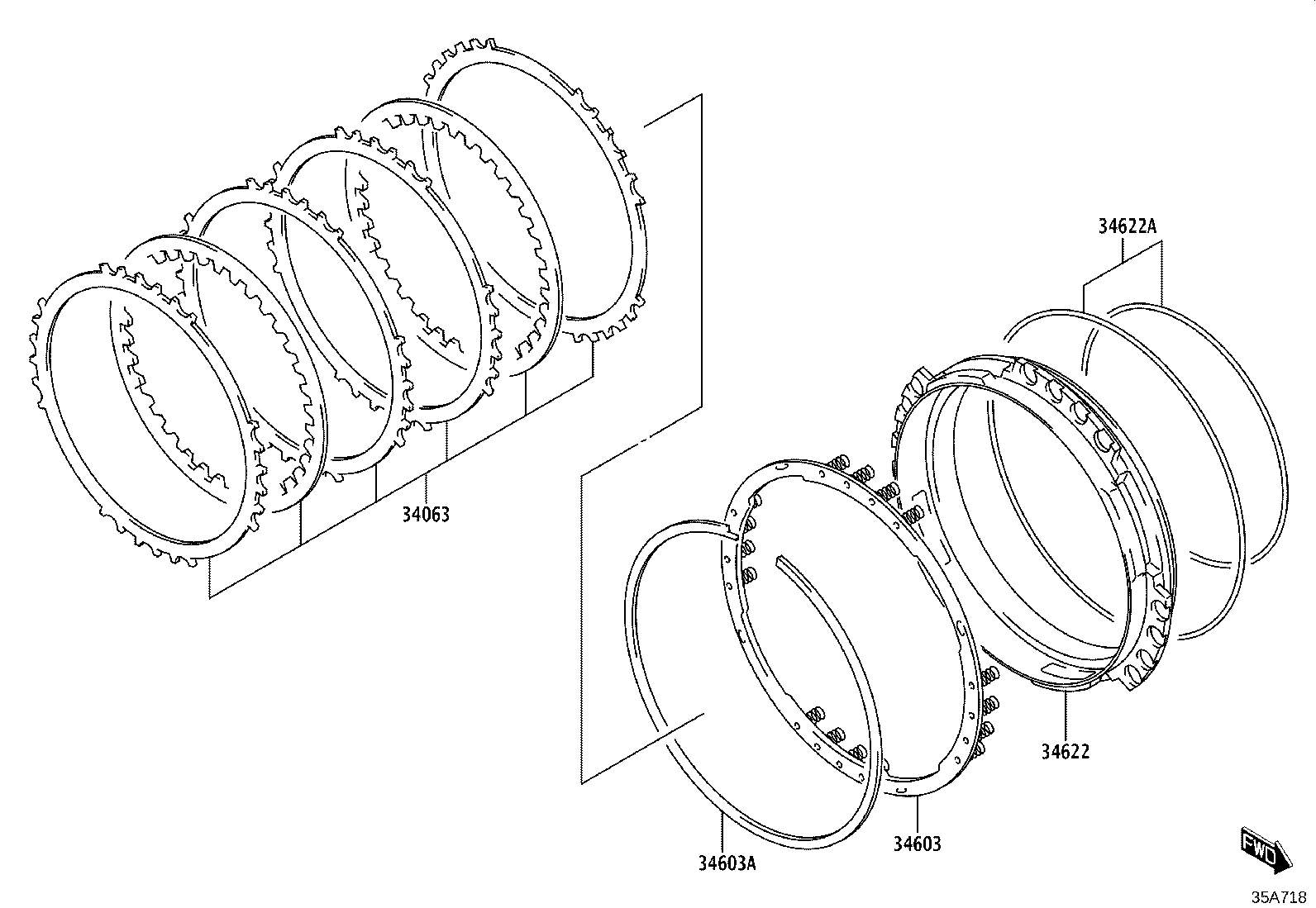 34622-WC001 PISTON, OVERDRIVE BRAKE product image