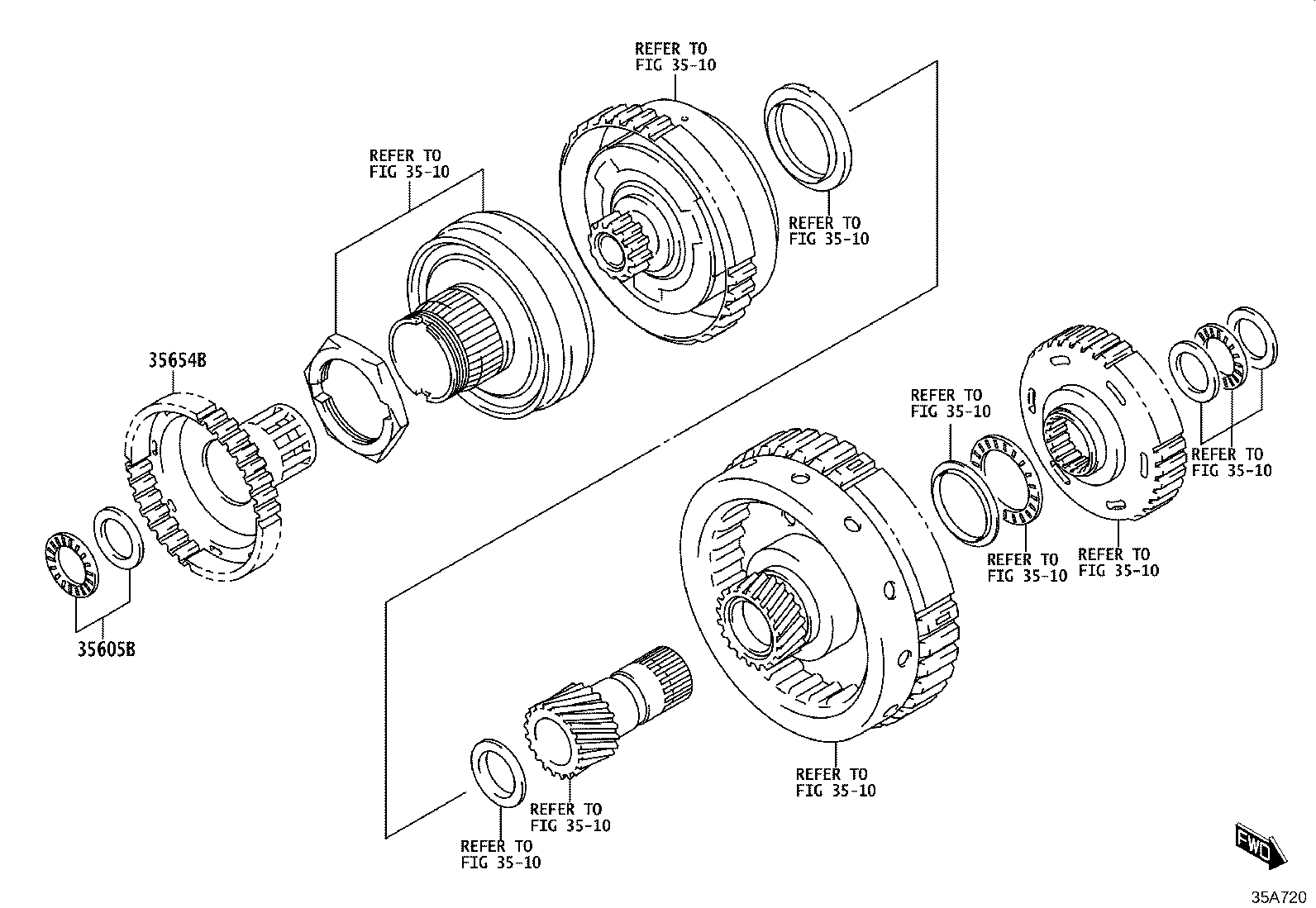 35650-WC001 CLUTCH ASSY, REAR MULTIPLE DISC product image