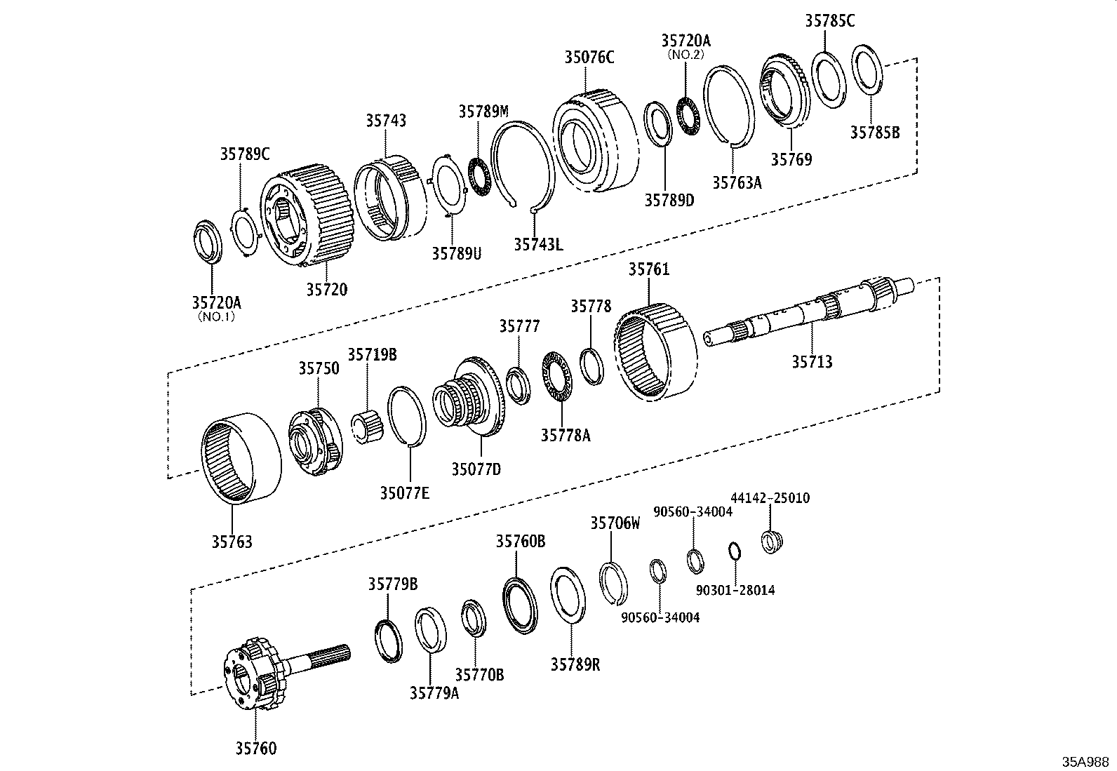 35760-25010 GEAR ASSY, REAR PLANETARY product image