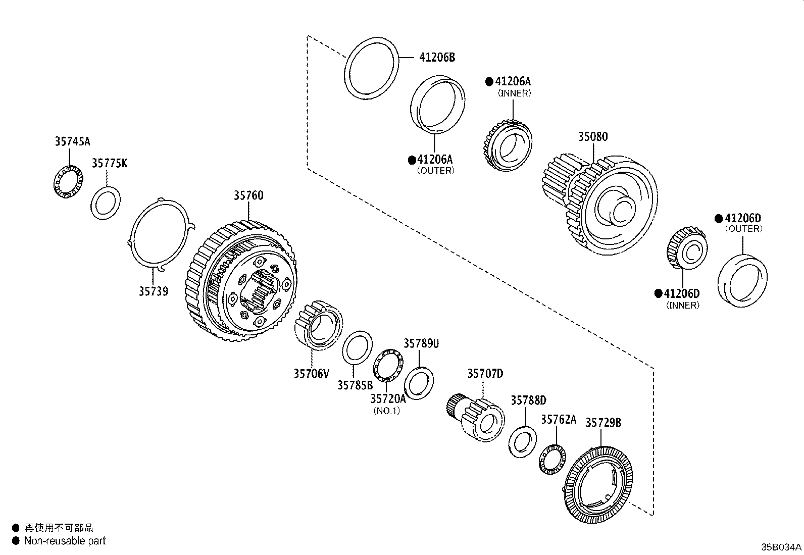 35704-42011 GEAR SUB-ASSY, COUNTER DRIVE product image