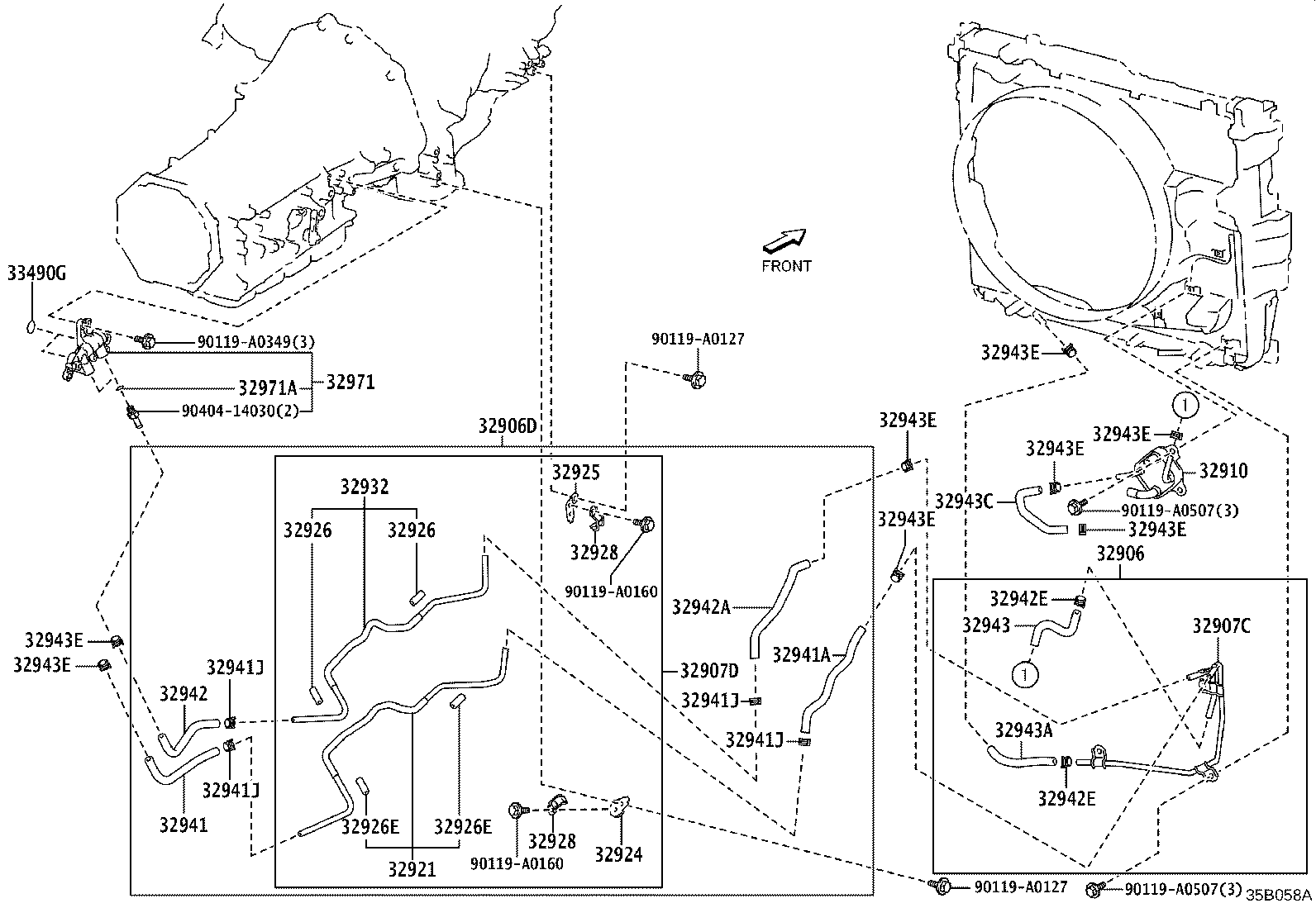 Toyota 32910-0C020 COOLER ASSY, OIL