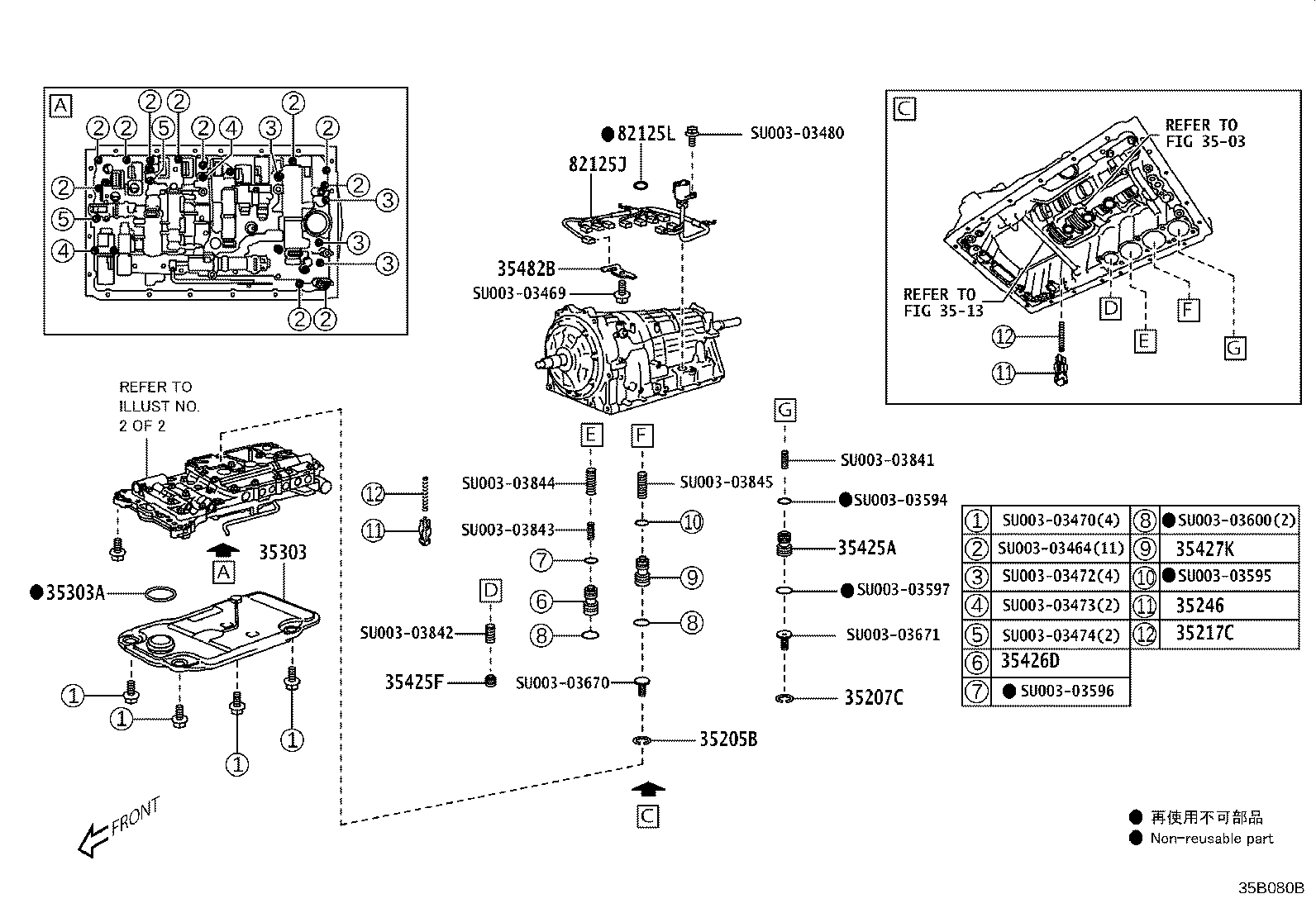 Toyota SU003-03685 CLAMP, VALVE BODY WIRE HARNESS